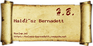 Halász Bernadett névjegykártya
