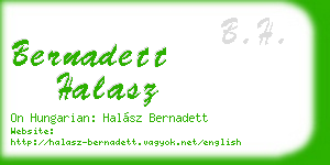 bernadett halasz business card