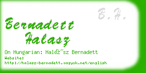 bernadett halasz business card